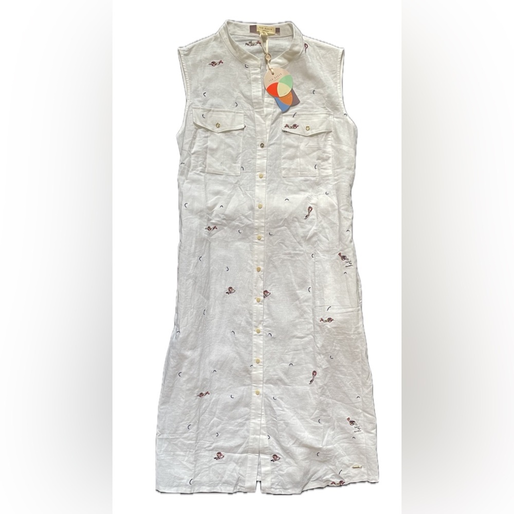 Ted Baker Crisp White Trousers